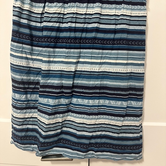 Tommy Hilfiger A-Line Dress Navy Blue White Stripe Sleeveless Size Extra Large - Picture 2 of 10